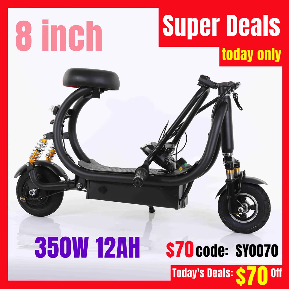 

8-inch Electric two-wheeler adult 24V/36V 350W Mini electric scooter to pick up the kids from work and buy groceries