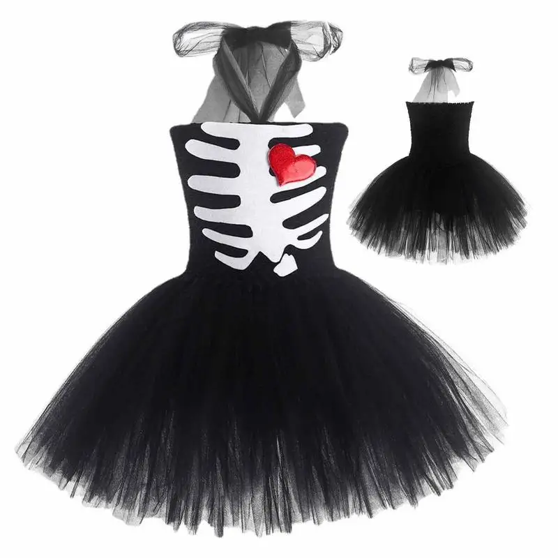 

Zombie Bride Costumes Gothic Halloween Dress Women Scary Ghost Bride Halloween Masquerade Costumes for Girls Women Kids