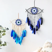 devils eye home decoration dream catcher wall hanging colorful feather room decoration dream catcher wind chime pendant boho