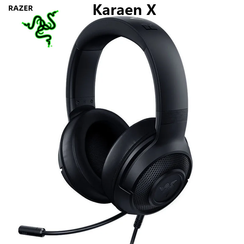 

Проводная гарнитура Razer Karaen X Essential для геймеров, ПК, 3,5 мм, PS4, наушники с объемным звуком, HD микрофон, игровые Накладные наушники для ноутбука и планшета