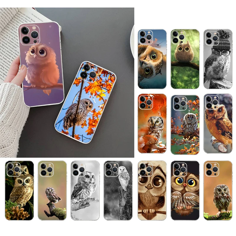 

Phone Case For iphone 14 13 12 11 Pro Max XS Max XR X 12mini 14 Plus SE Owl Case Funda Capa Cell