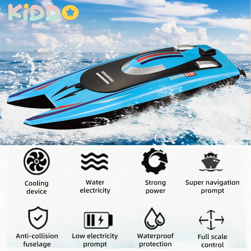 

2.4G RC Racing Boat Radio Control SpeedBoat Driving RC Ship Boat Toy High-Speed Summer Water Boy Kid Gifts RC Toys