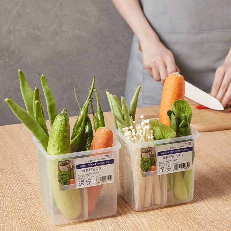 

Rectangle Vegetable Storage Boxes Refrigerator Food Fruit Storage Container Home Sundries Holder Kitchen Tools Accessories