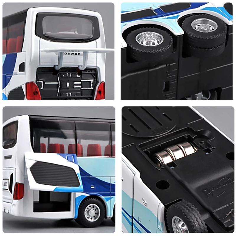 Имитация литая модель автомобиля 1/50 из сплава бизнес-автобуса роскошная