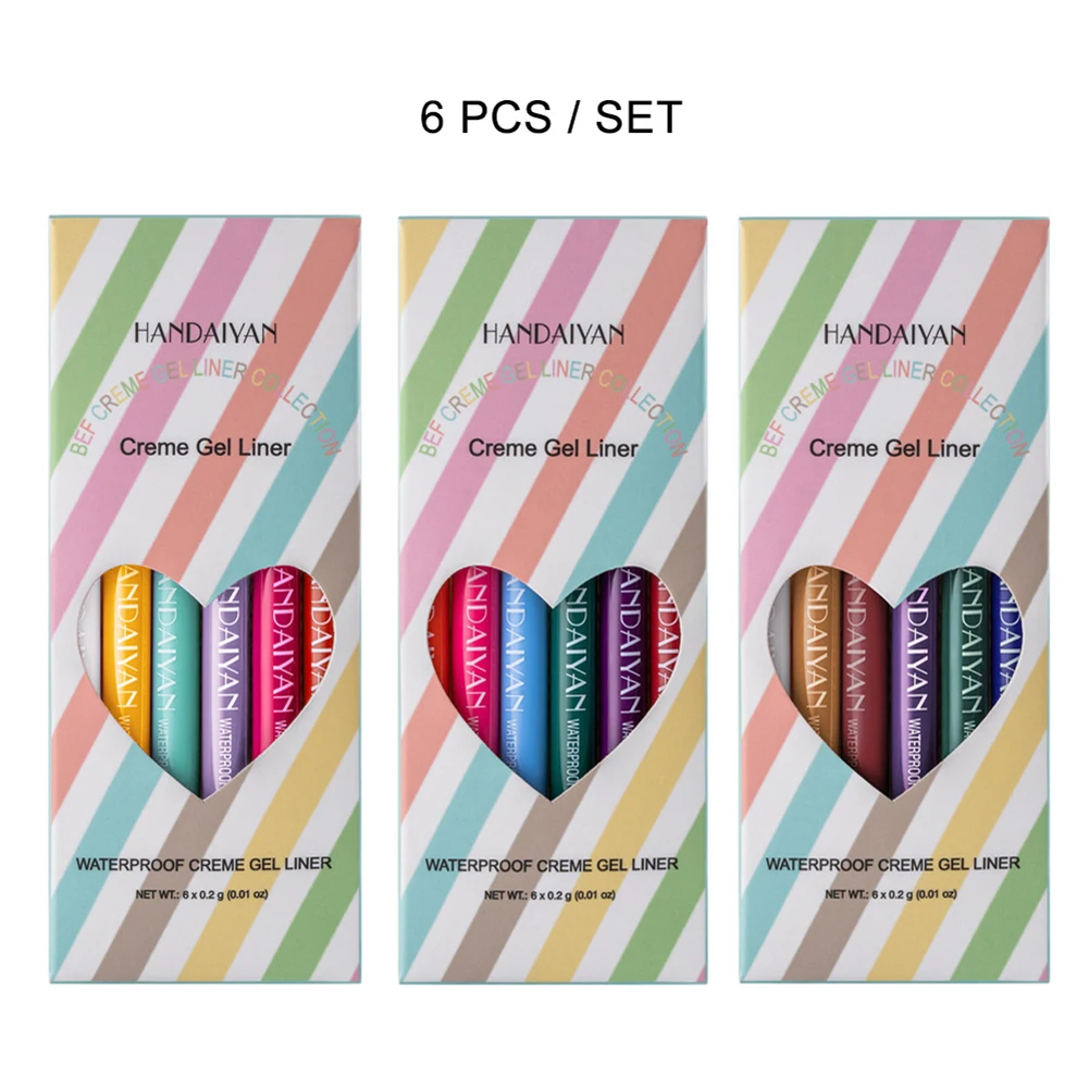 

Beauty Colorful Liner Handaiyan Colored Eyeliner Set Waterproof Eyeliner Pencil Long Lasting Matte Eye Liner Makeup Cosmetic