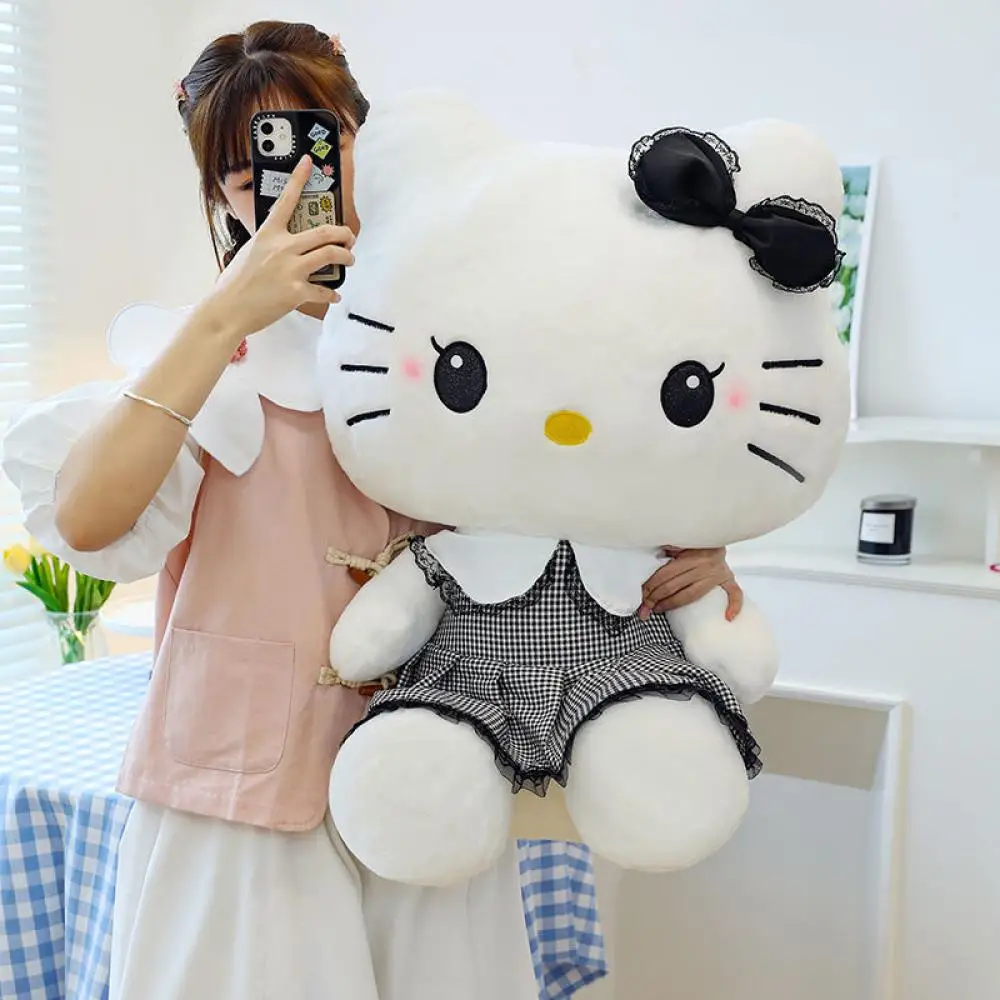 

Sanrios Anime Plushie Hellokittys Doll Pillows Hot Selling Item Girl Cartoon Sofa Bedroom Decoration Birthday Festival Gift