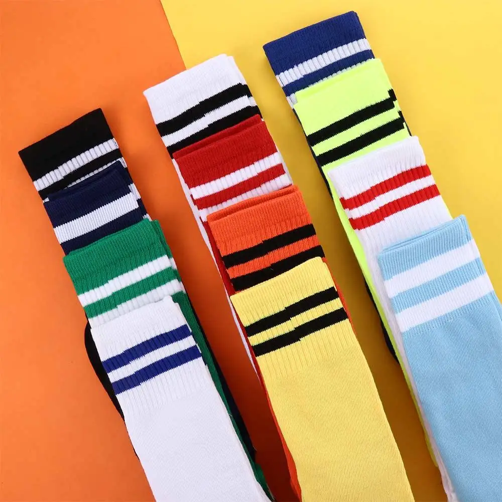 1 Pair Children Football Long Socks Cotton Spandex Kids Soccer Over Knee Socks Baseball Hockey Kids Sock Outdoor Sports Socks