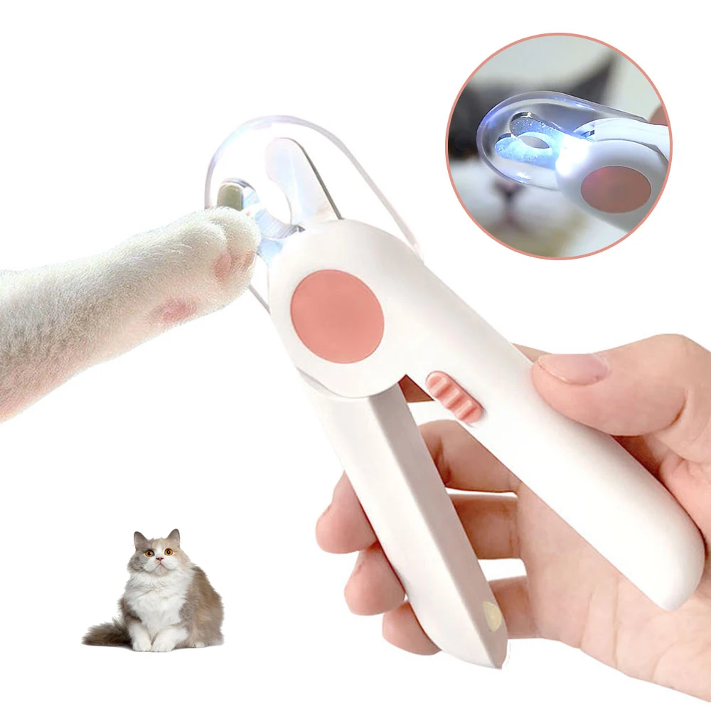 

Профессиональная машинка для стрижки когтей для кошек, триммер для когтей с ультраяркой светодиодный Ной подсветкой для кошек и собак, брил...