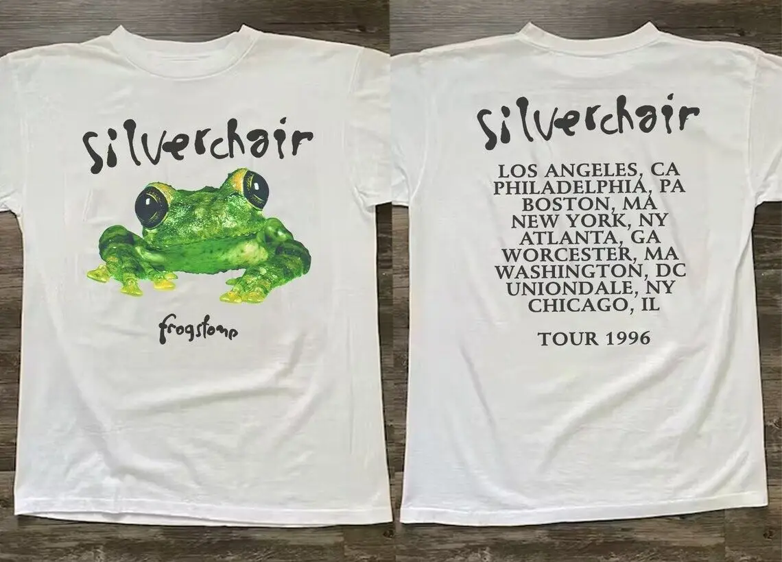 Silverchair Frogstomp Tour концерт 1996 футболка унисекс белая рок-группа Подарочные
