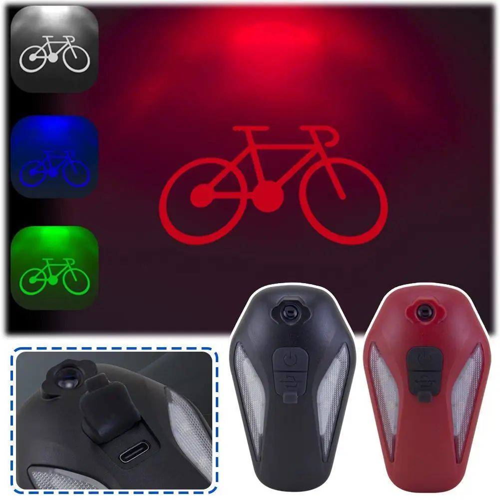 USB перезаряжаемый задний велосипедный водонепроницаемый регулируемый