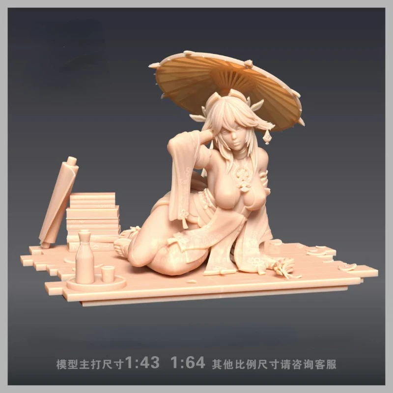 Аниме периферийная фигурка игры Genshin Impact Yae Miko 1/64 1/43 Смола белая модель GK