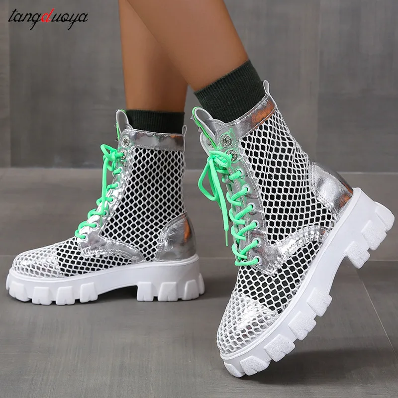 

Height Increased Girl 2022 Summer Cool Boots Women Hollow Soft Shoes Ankle Boots For Women White Black Women Summer Boots Mujer