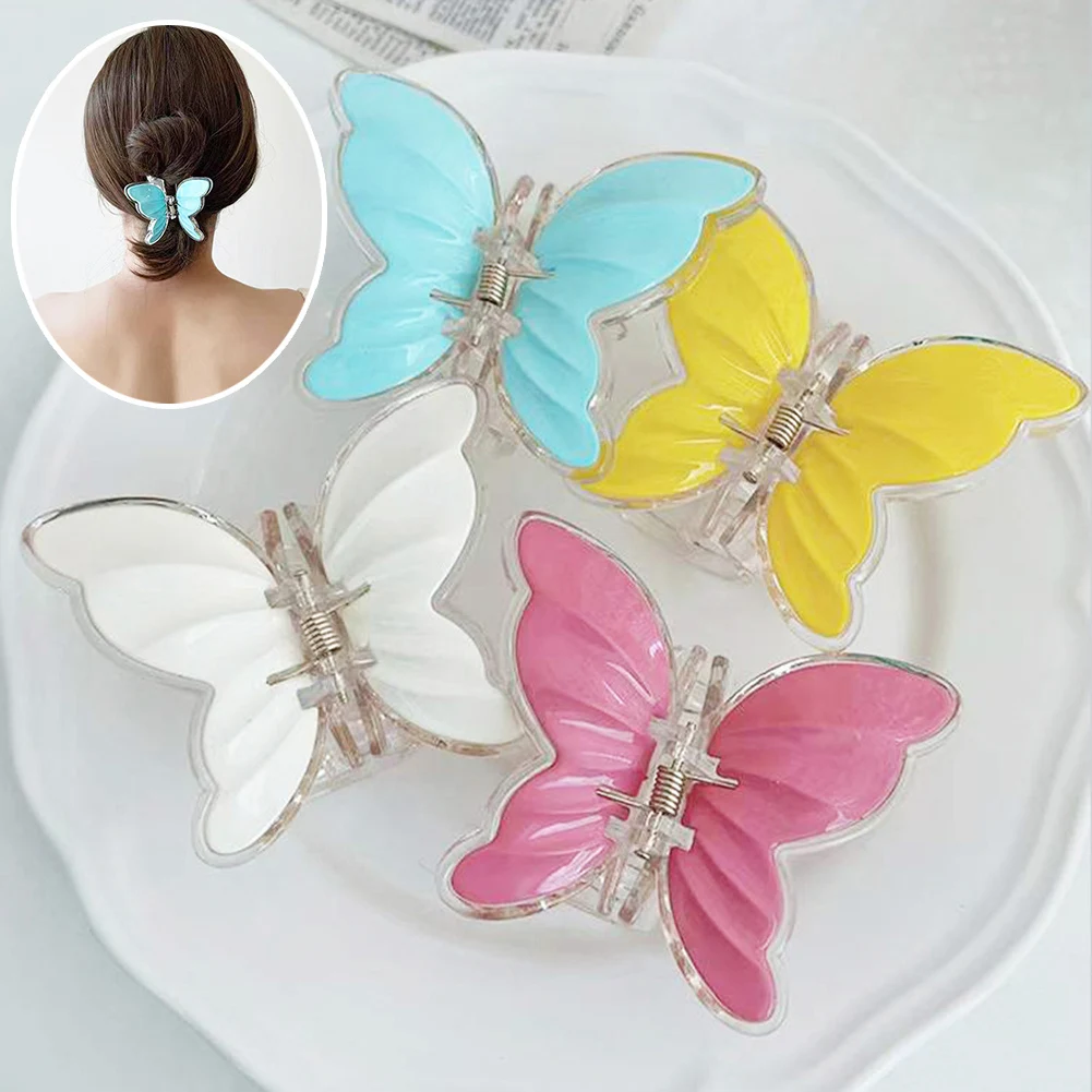 

2022 New Hair Claw Sweet Fairy Butterfly Hairpin Fashion Colored Styling Tools Barrettes For Women Girls Hair Clip