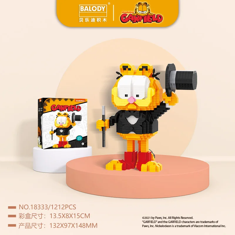 Balody Mini Blocks Magic Cartoon Garfield Cat Anime Figures Collection Building Toy DIY Bricks for Kids Present Girl Gift 18133 | Игрушки и