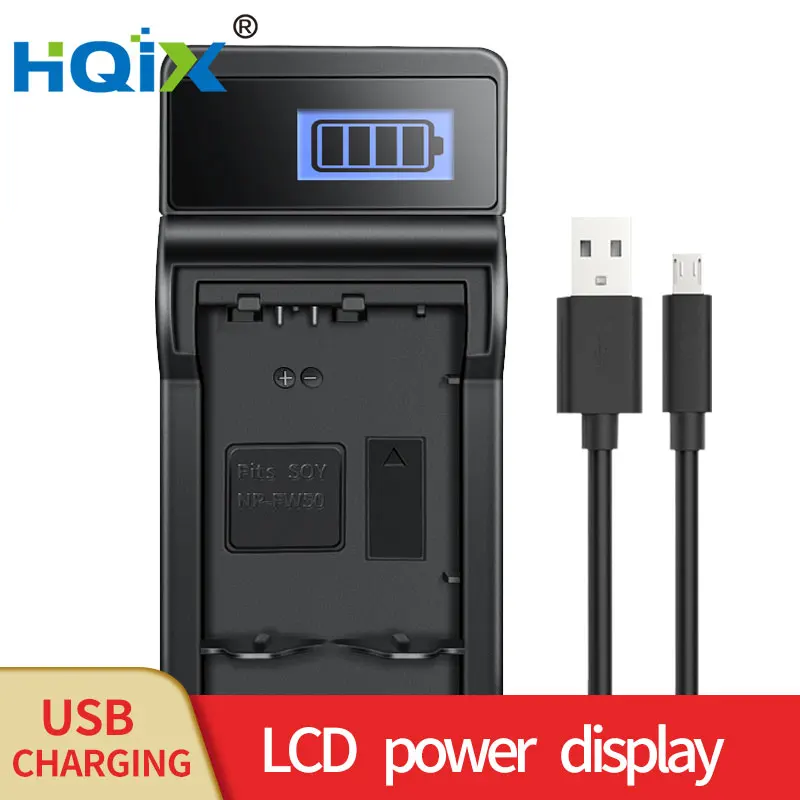 

HQIX for Sony A6500 A6400 A6300 A6100 A6000 A5100 NEX-C3 3N 5N 5T 7 6 5R 5C F3 ZV-E10 ILCE-QX1 Camera NP-FW50 Battery Charger