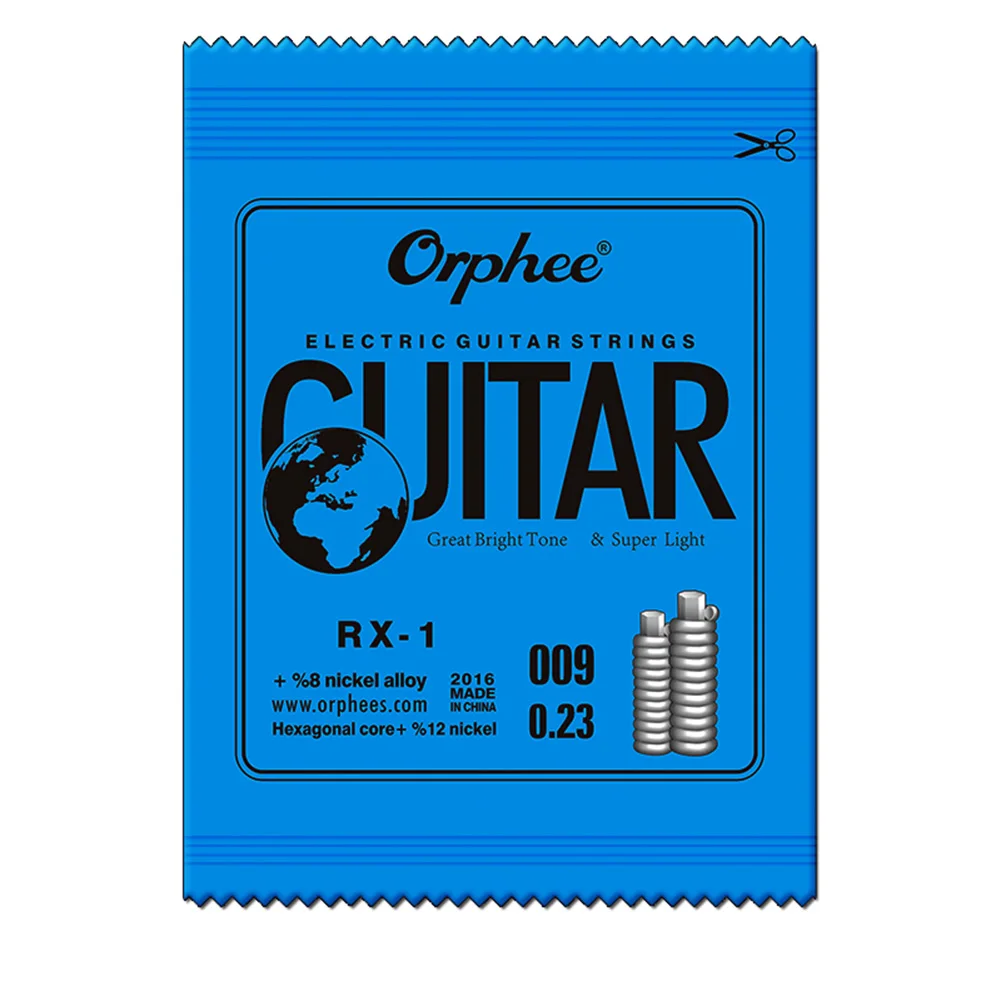 

10PCS Electric Guitar 1st E-String(.009) Orphee Single Strings Replacement RX-1 String Beginners Guitar Parts Accessories
