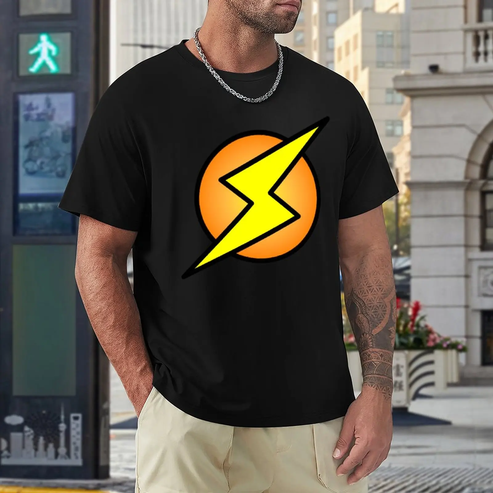 

Classic 440px-Lightning_Bolt_on_Circle.svg Tees top Quality Fitness Eur Size