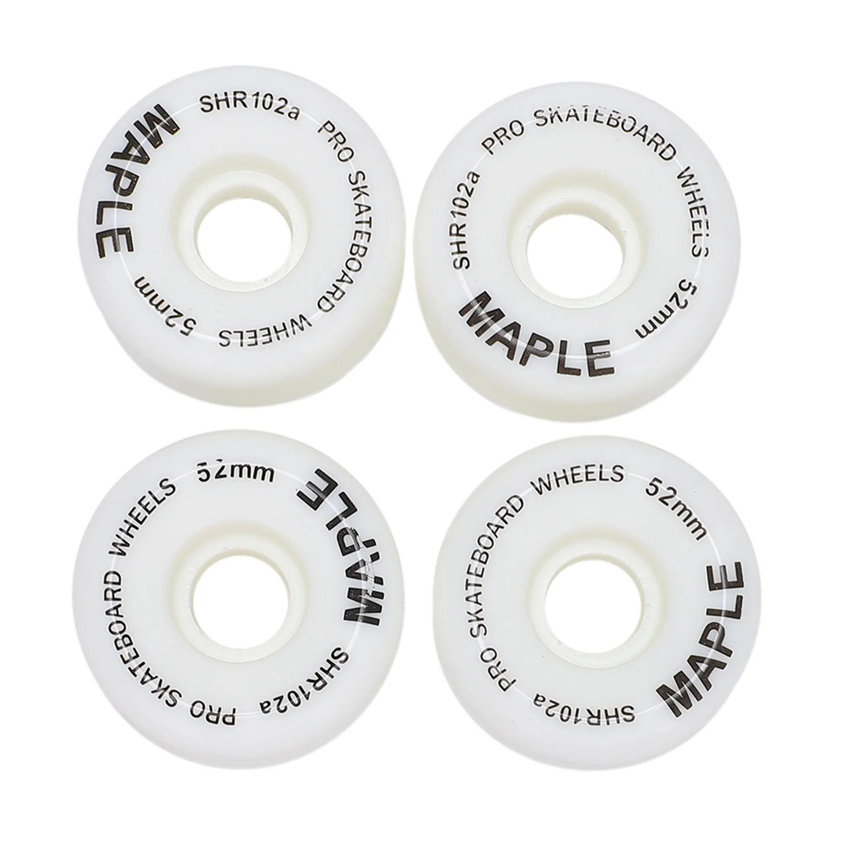 

MAPLE 4Pcs Skateboard Wheels 52X32mm PU Skateboard Wheels Double Rocker Skateboard Wheels High Resilience Whees