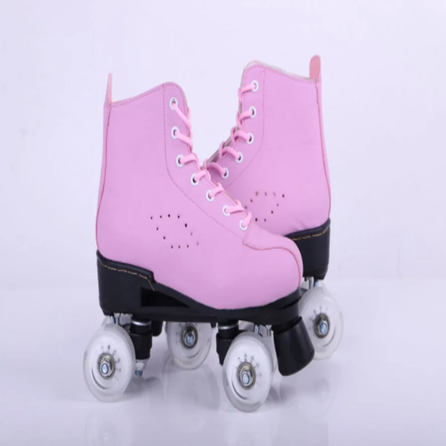 Adult men and women double row skates double roller skates double roller skating skating shoes and sneer skates four rounds