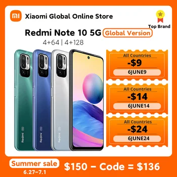 Redmi הערה 10 5G הגלובלי גרסת 4GB 64GB/128GB Xiaomi SmartPhone Dimensity 700 6.5 