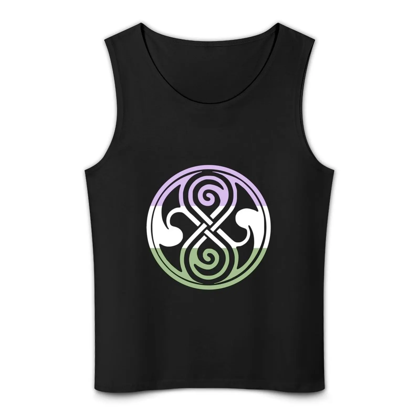 Genderqueer Seal of Rassilon майка для спортзала мужские футболки мужская рубашка без рукавов