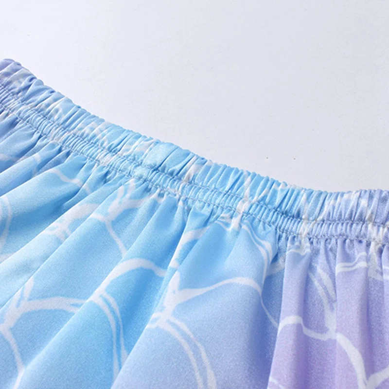 Летняя Детская Пижама шикарная пижама из искусственного шелка с принтом в виде