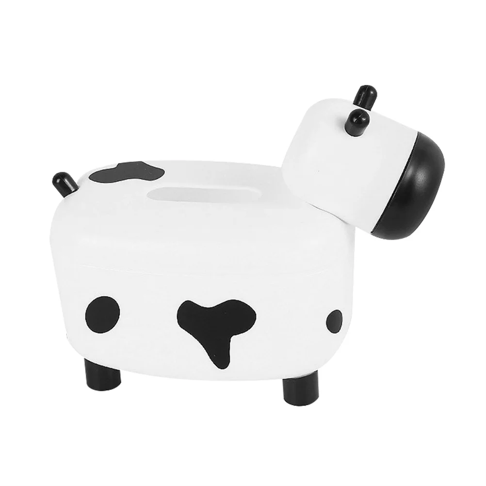 

Tissue Box Holder Napkin Paper Toilet Cow Desktop Toothpick Stand Hand Case Household Facial Office Storage Cartoon Dispenser