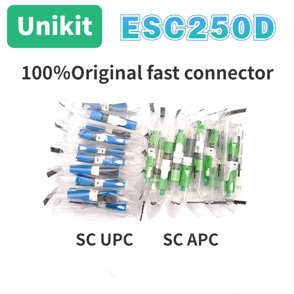 UNIKIT 100% оригинальный ESC250D 50 шт./лот SC APC/SC UPC оптический Быстрый разъем одномодовый