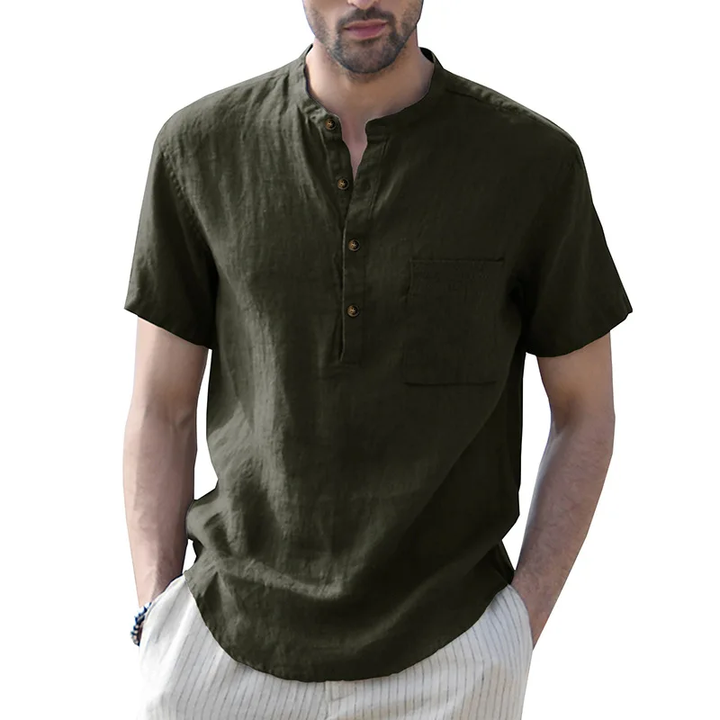 Cotton Linen Shirts for Men Clothing Camisa Masculina Blusas Ropa Camisas De Hombre Chemise Homme Blouses Roupas Masculinas