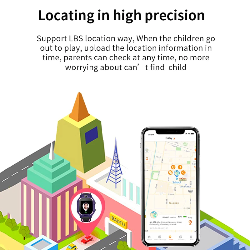 Q12 Детские Смарт-часы SOS Телефон Часы Дети с SIM-картой Фото Водонепроницаемые IP67 A28