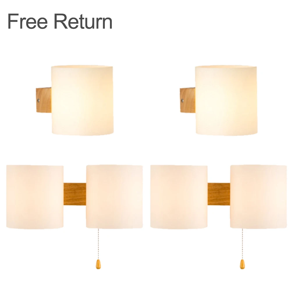 

Декоративное настенное освещение в скандинавском стиле со стеклянным абажуром, Е27