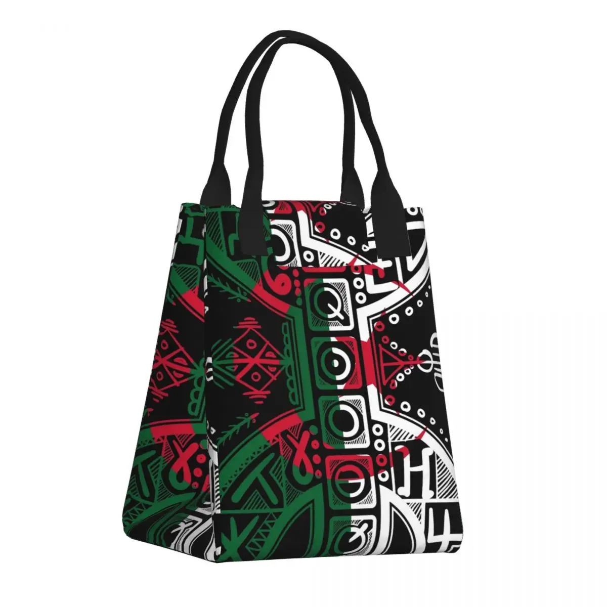 Algerian Flag With Yaz Amazigh Roots Proud Algerian Berber Lunch Box Cooler Thermal Food Insulated Lunch Bag Picnic Tote Bags