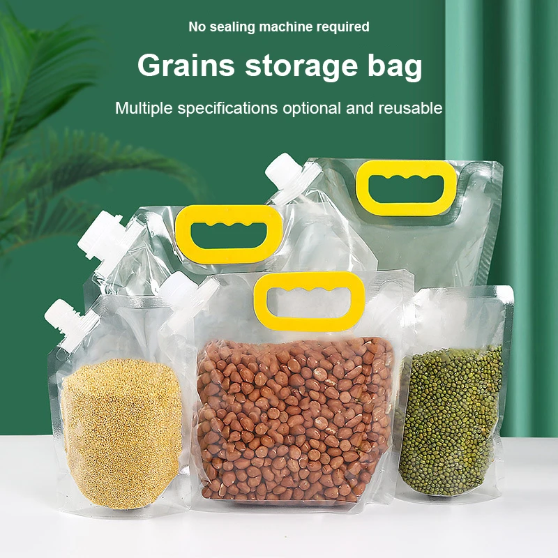 

Герметичный пакет для хранения зерен, многоразовый влагостойкий герметичный пакет для насекомых, утолщенный портативный контейнер для рисовых бобов