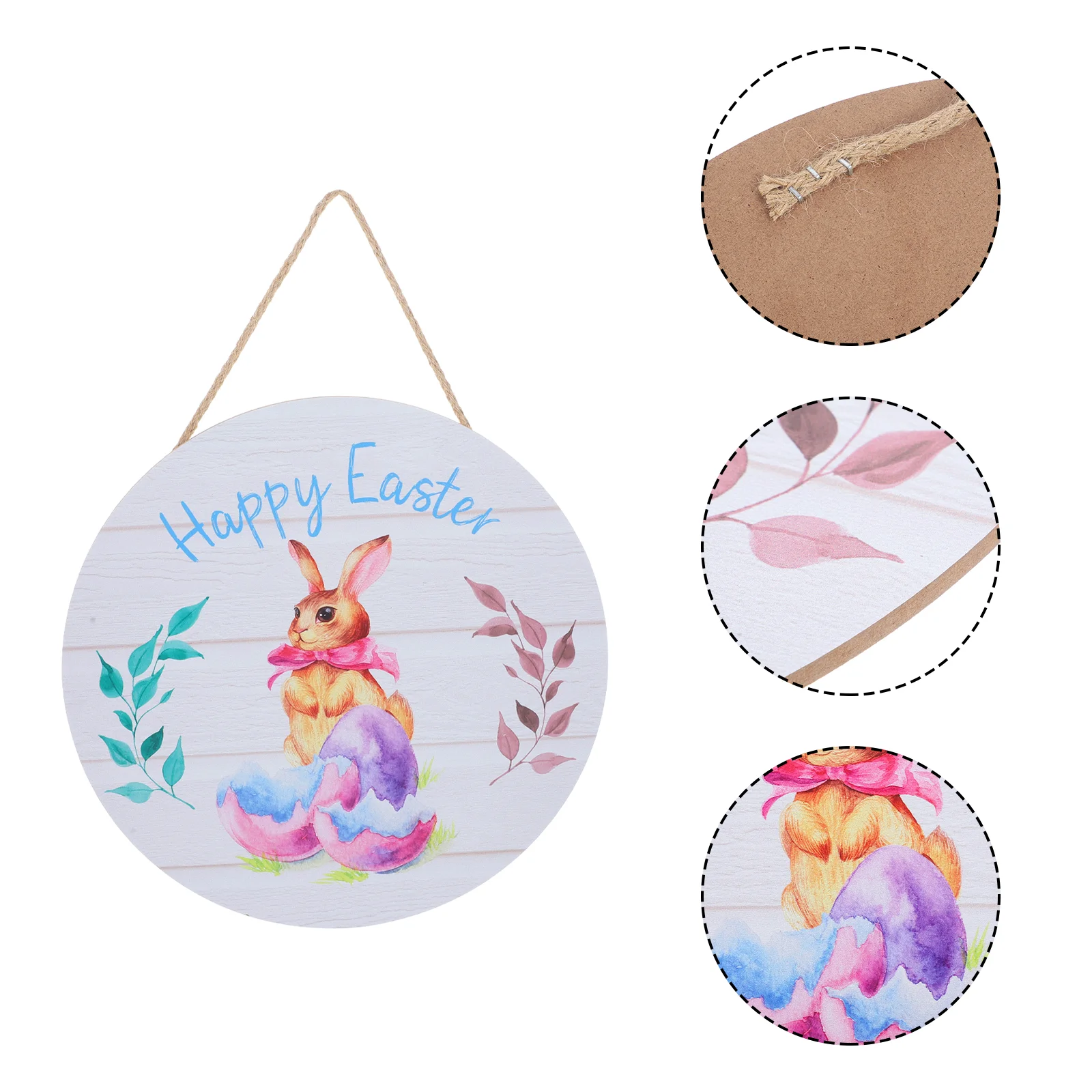 

Easter Sign Door Hanging Decor Bunny Welcome Wall Scene Pendant Signs Plaque Decorations Home Ornaments Wooden Hanger Front