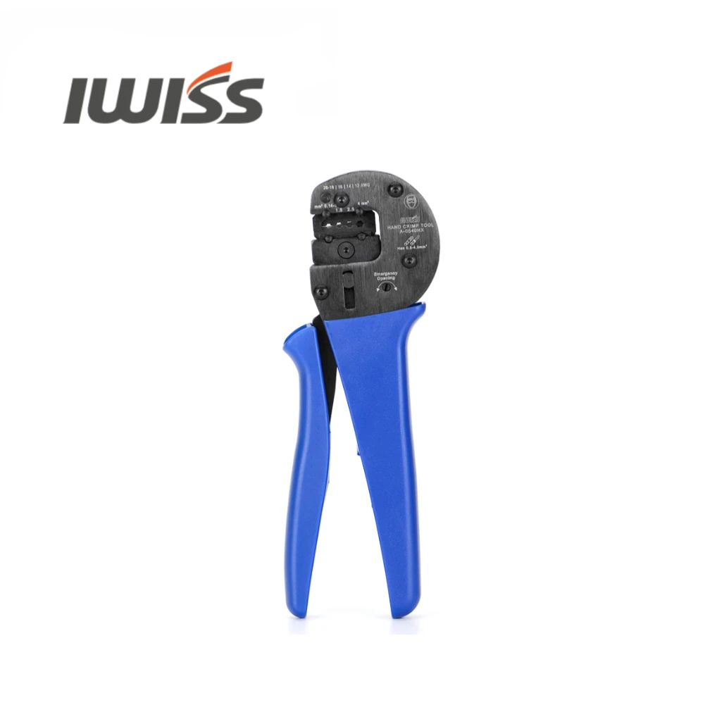 IWISS A-0540HX Ratchet Crimper for Harting Han C,Han D,Han E contacts AWG 26-12