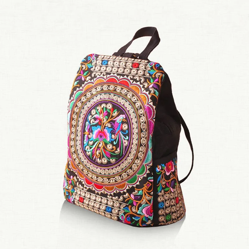 2023 Fashion China Yunnan Ethnic Style Embroidery Shoulder Women's Bag Fashion Embroidery Tourism Large Capacity Backpack