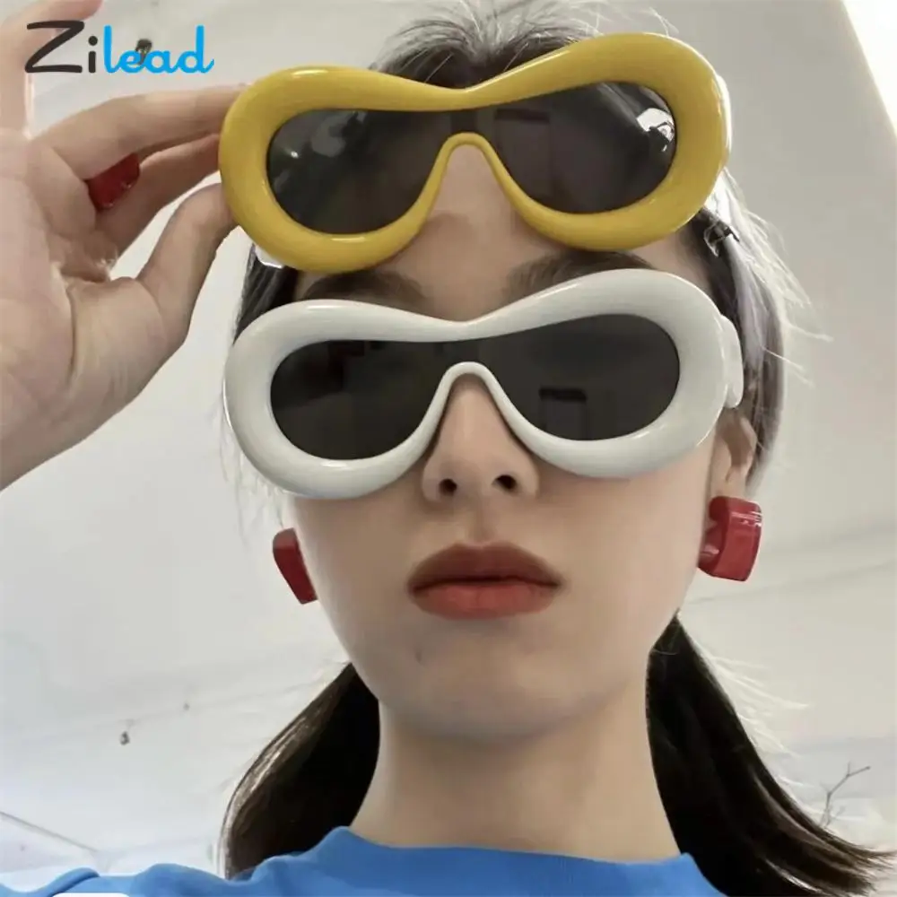 

Солнечные очки Zilead в стиле ретро для мужчин и женщин, роскошные солнцезащитные аксессуары карамельных цветов, с затемненными линзами, Y2K
