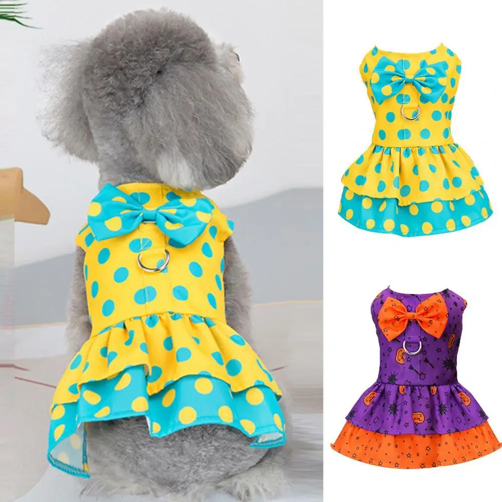 

Dog Dress Harness Cozy Elegant Non-shrink Pet Vest Puppy Sleeveless Clothes for Female Dog Summer Dog Clothes Pet T-shirt
