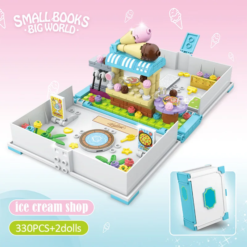 

Кукольный замок, конструктор «город», «Друзья», «сделай сам», мини-кирпичи, дом архитектуры, игрушки, складная книга, модель, Детский развивающий подарок