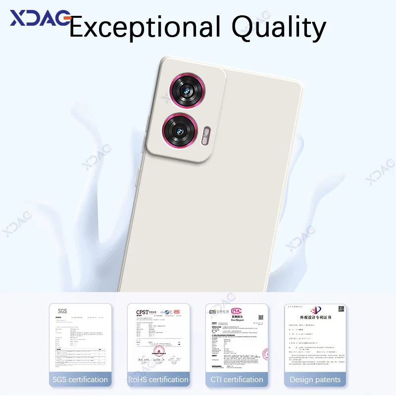 Фото Оригинальные чехлы для мобильных телефонов Motorola Edge 50 Fusion Moto Edge50Fusion 5G 6,7 дюйма, мягкие роскошные квадратные жидкие силиконовые задние крышки №2