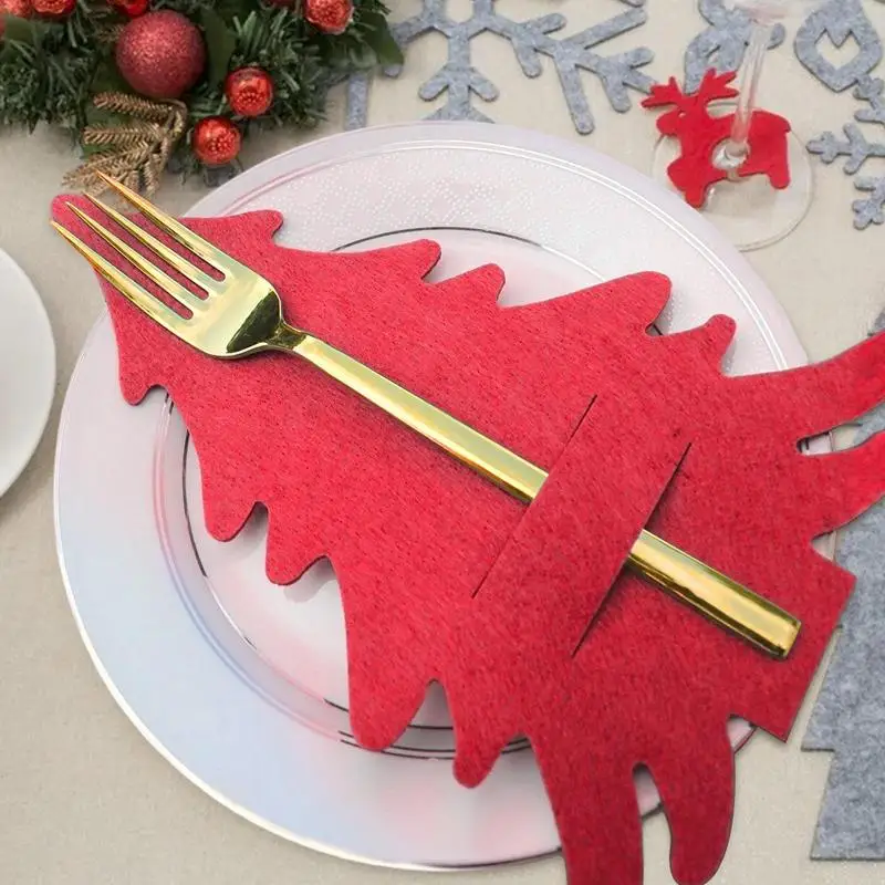 Сумка для посуды рождественской елки Серебряный чехол карманы многоразовая