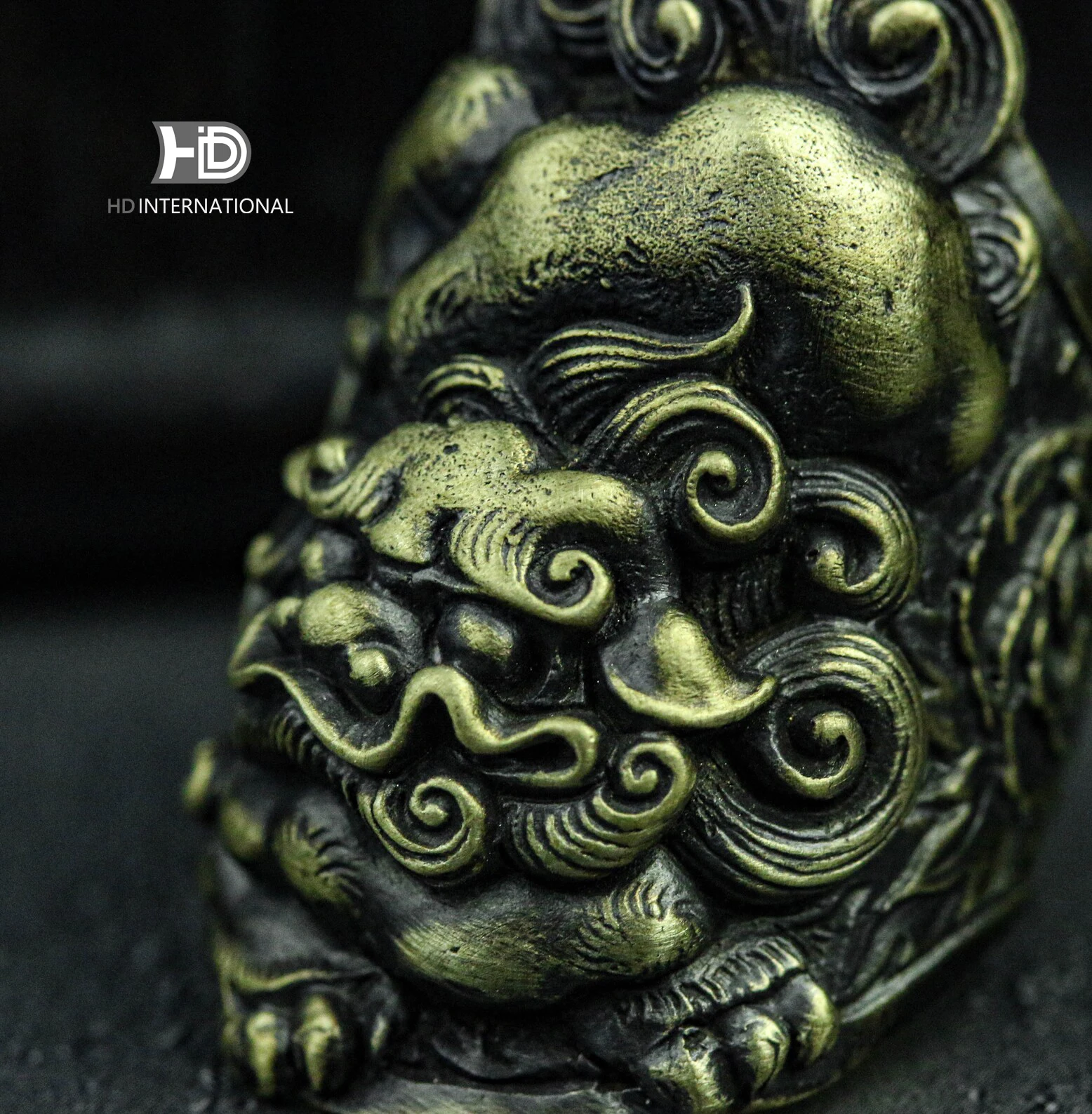 Латунное кольцо в виде священного льва традиционное Винтажное Тома patron зверь