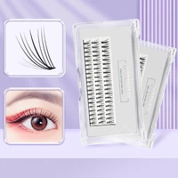 sandwich heat bonded diy am shape spikes cluster eyelash premade fans fish tail makeup natural wispy lashes for extension mix