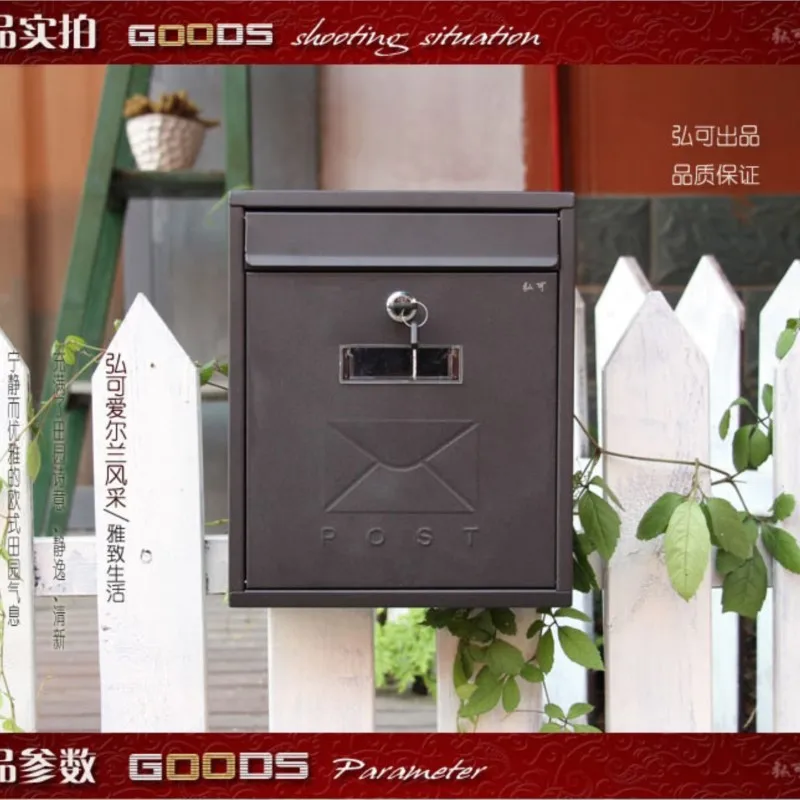 

Garden Decor / Luxury Villa Mailbox / Zinc Mail Box / Newspaper Box
