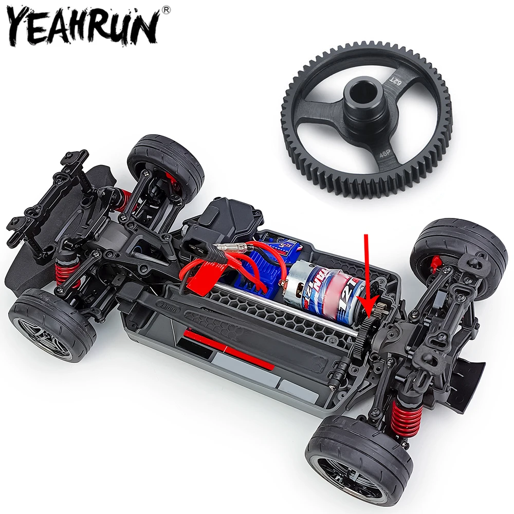 Передаточная передача YEAHRUN 48P 55T 62T для 1/10 4-Tec 2,0 Запчасти для радиоуправляемых автомобилей