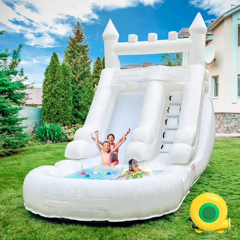 Надувная сафари 12 'H x 20' L надувная водная горка с брызговым бассейном и