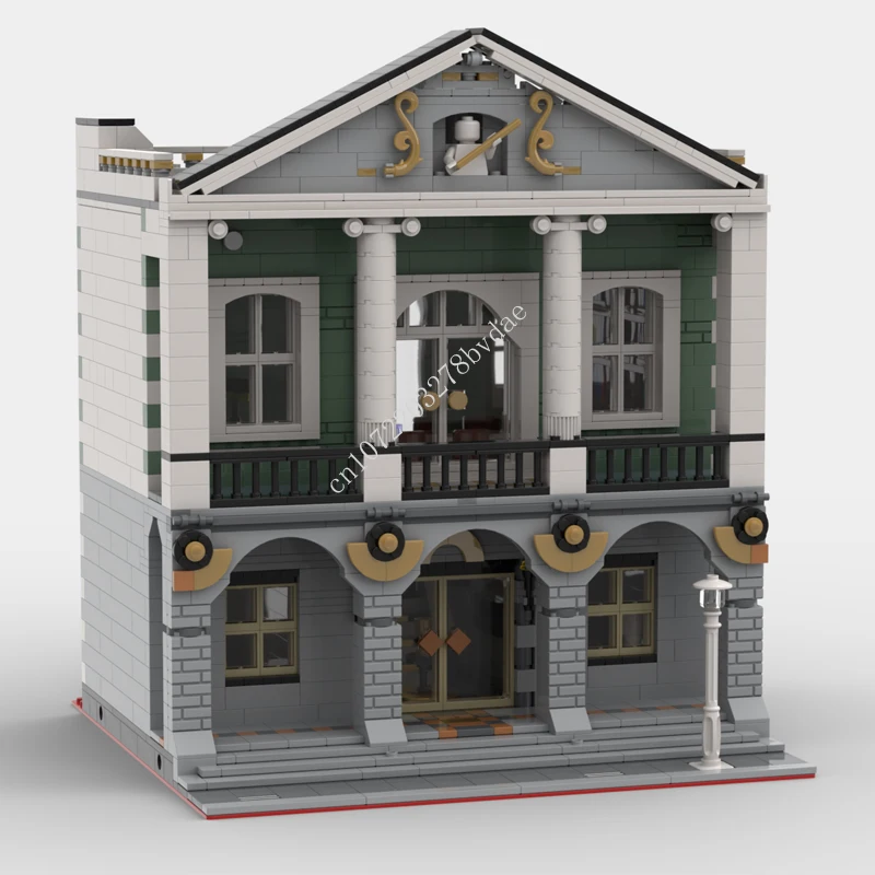 

2132PCS MOC Modular Town Hall City Street View Model Building Blocks Technology Bricks DIY Creative Assembly Kids Toys Gifts