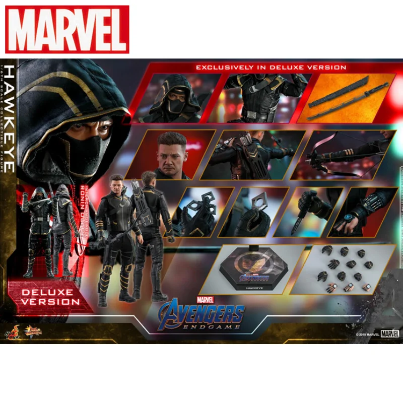 Оригинальные модели Marvel Avengers4 Hottoys Mms531 Deluxe Hawkeye, аниме, коллекционные модели