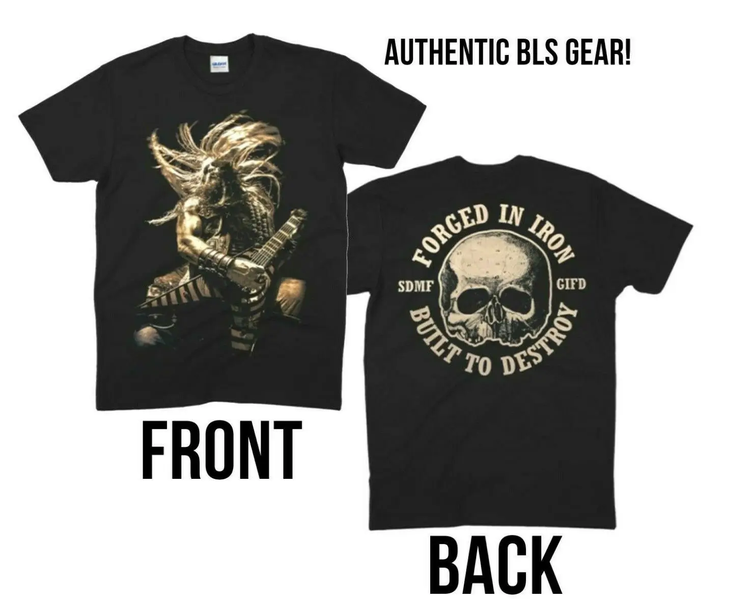 Новинка, Подлинная Черная Рубашка с логотипом, Zakk Wylde Metal Ozzy, большой размер XL 2XL BLS