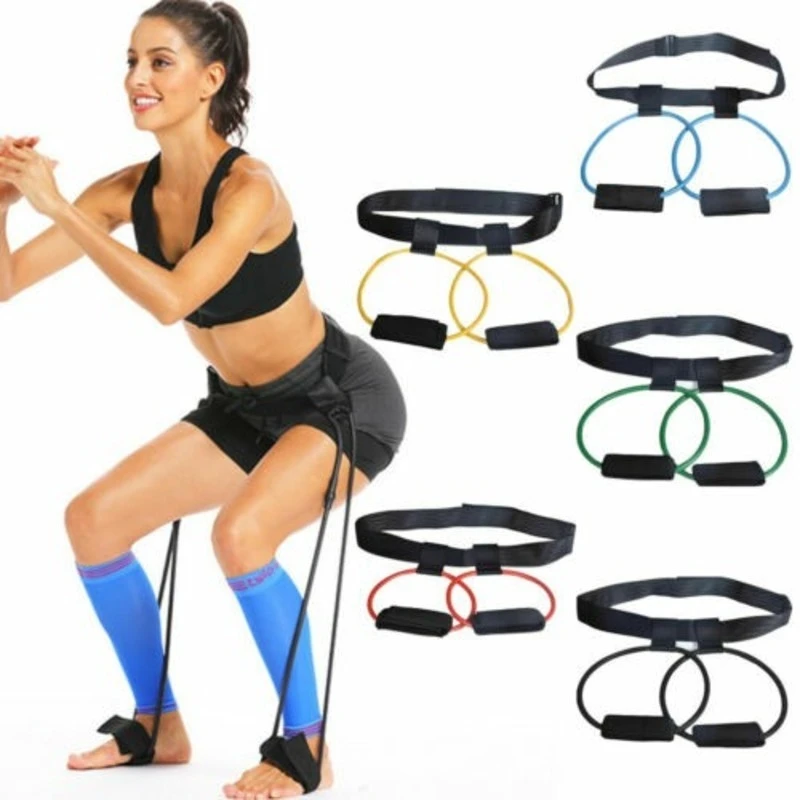 

Gym Woman Leg Butt Workout Exercise Squat Training Elastic Band Equipment Wight Home Sports